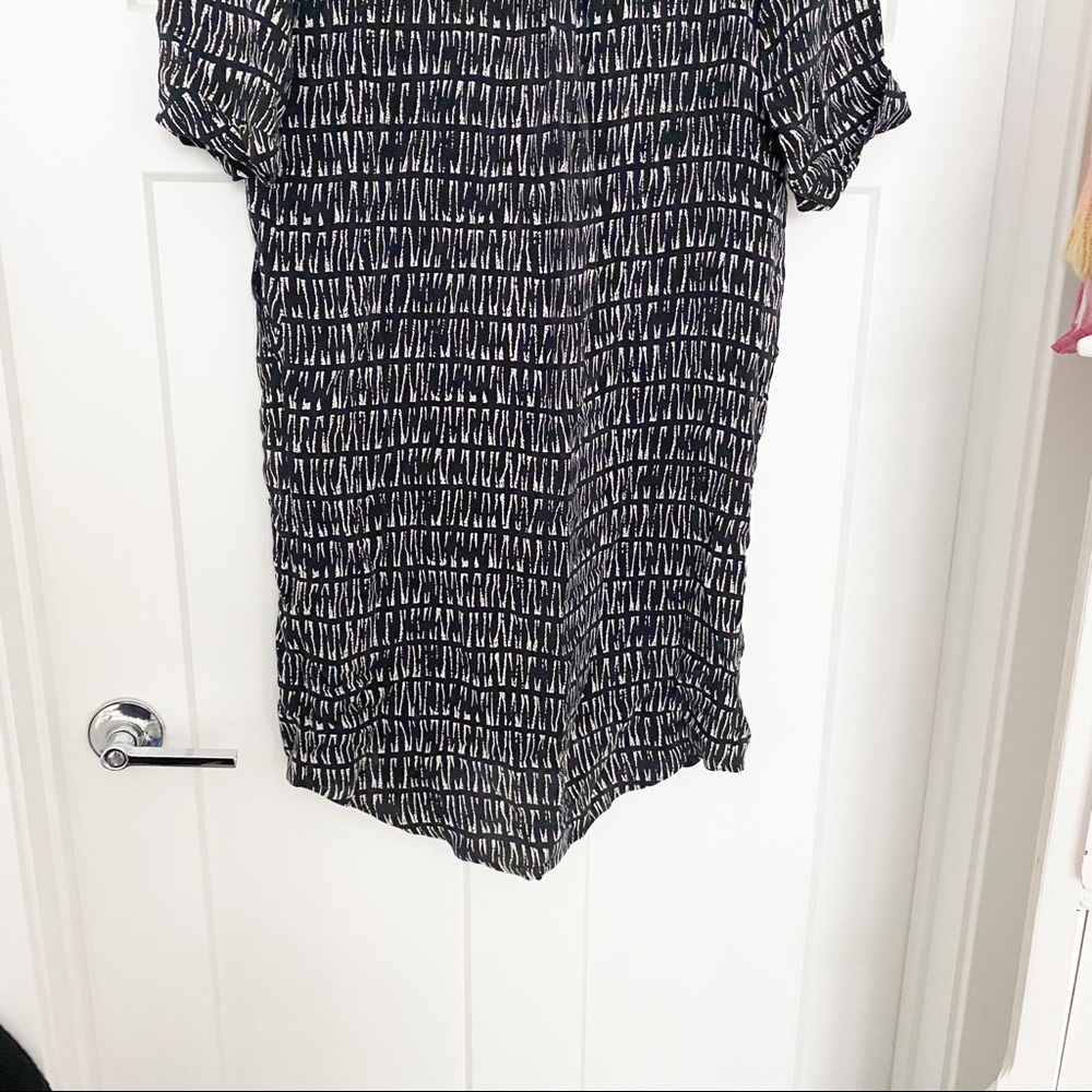 Whistles Abstract Print Sahara Cocoon Crepe Dress Black Size Small - Picture 6 of 10